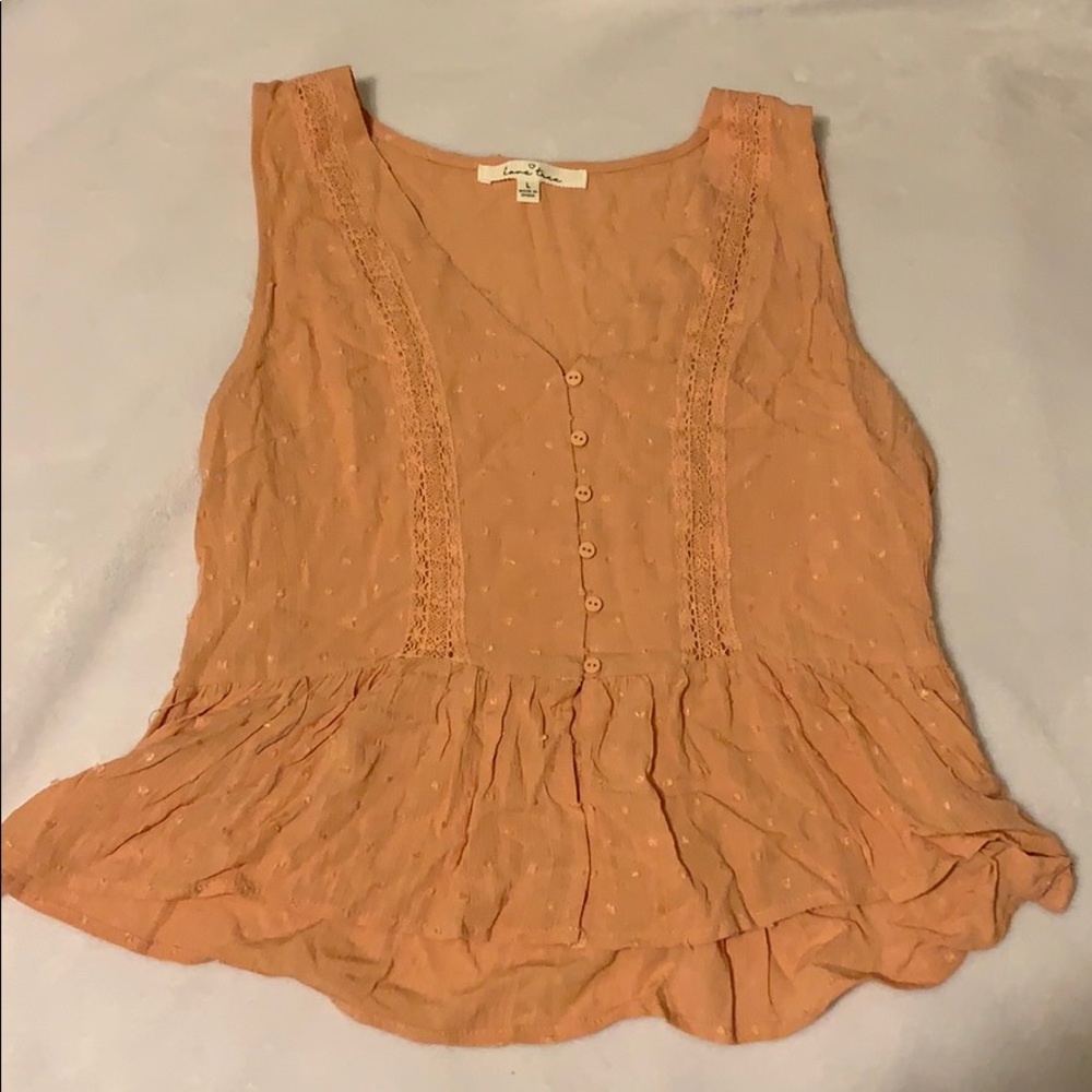Peach top with buttons
